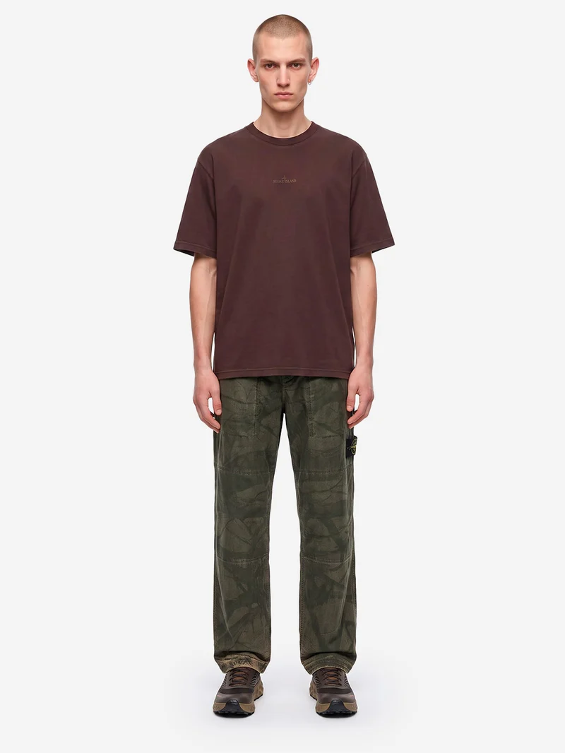 T-shirt in cotone vinaccia