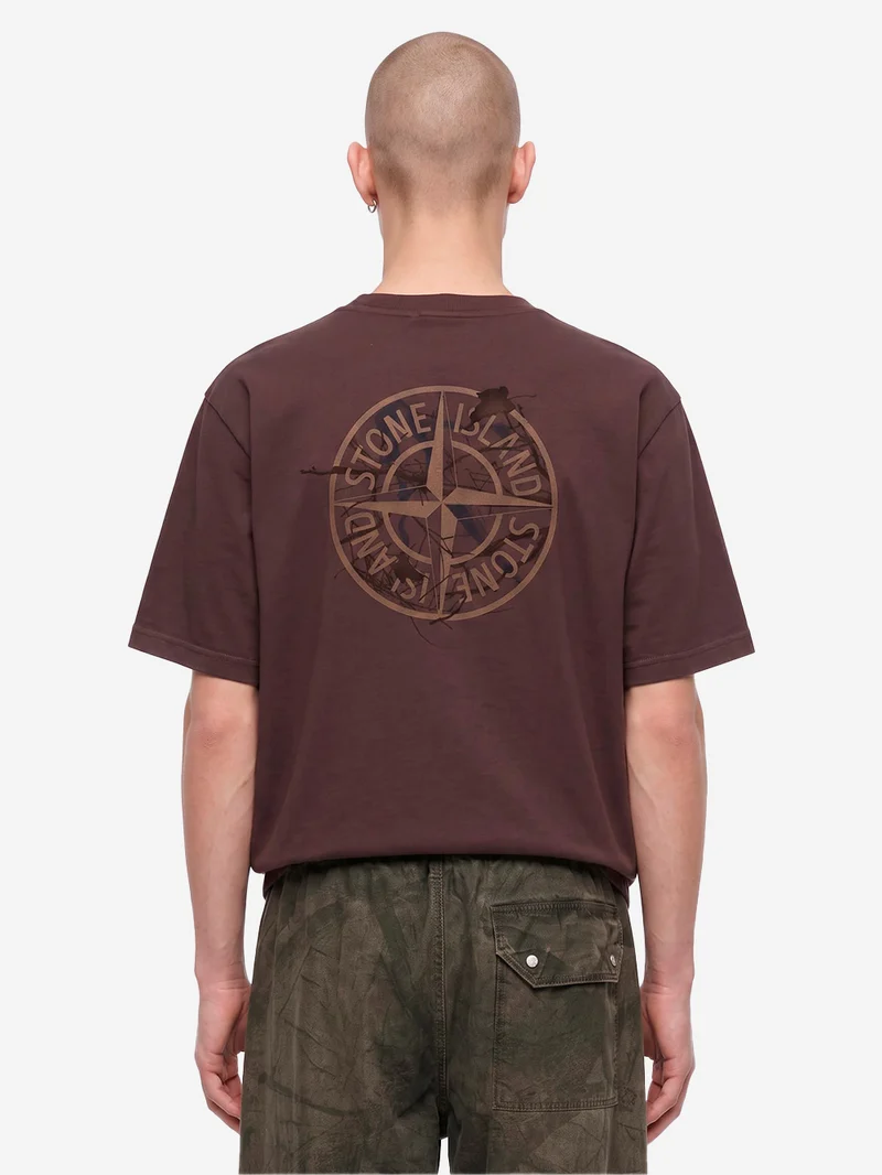 T-shirt in cotone vinaccia
