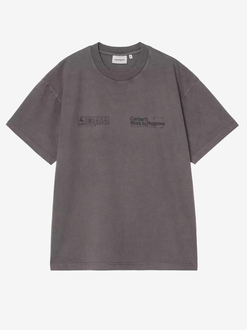 S/S Boxed T-shirt grigio scuro