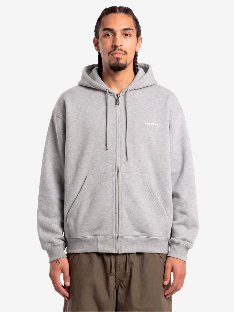 Hooded Ebbert Felpa con zip grigia