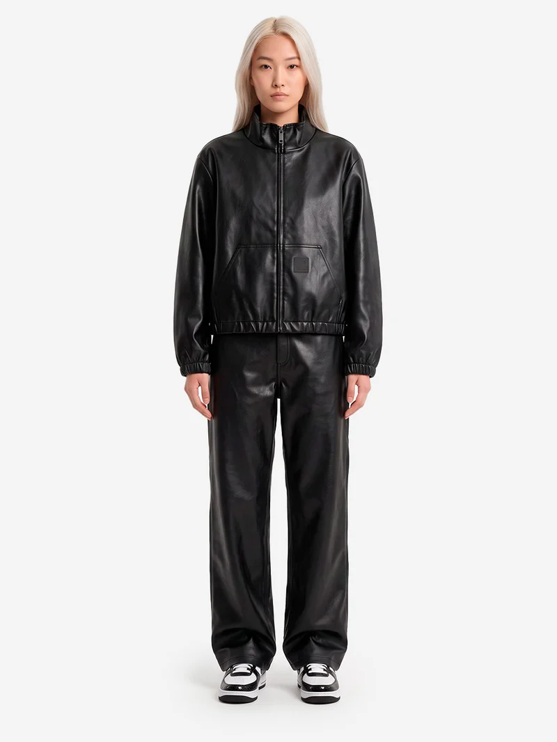 W' Pantaloni Arizona in pelle sintetica neri