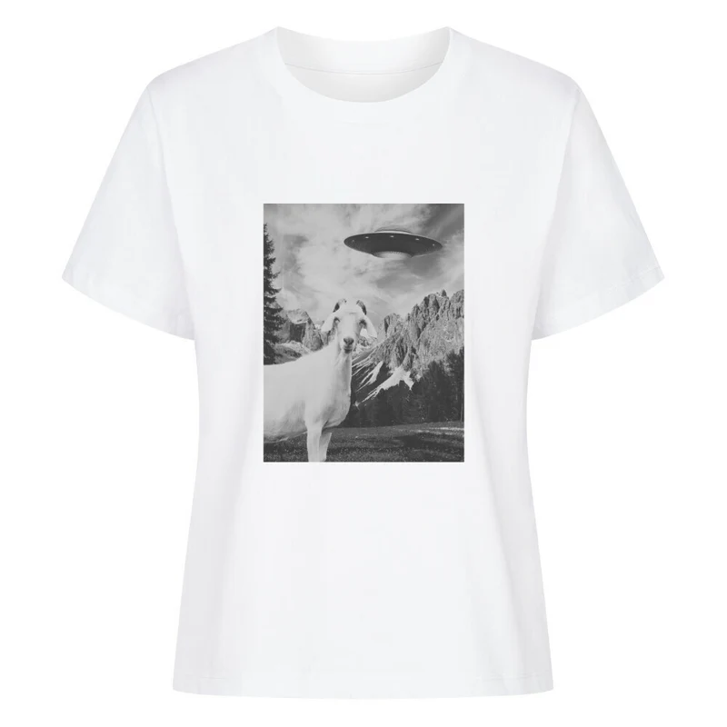 UFO Goat - Bio Premium T-Shirt Frauen