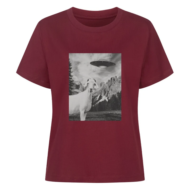 UFO Goat - Bio Premium T-Shirt Frauen