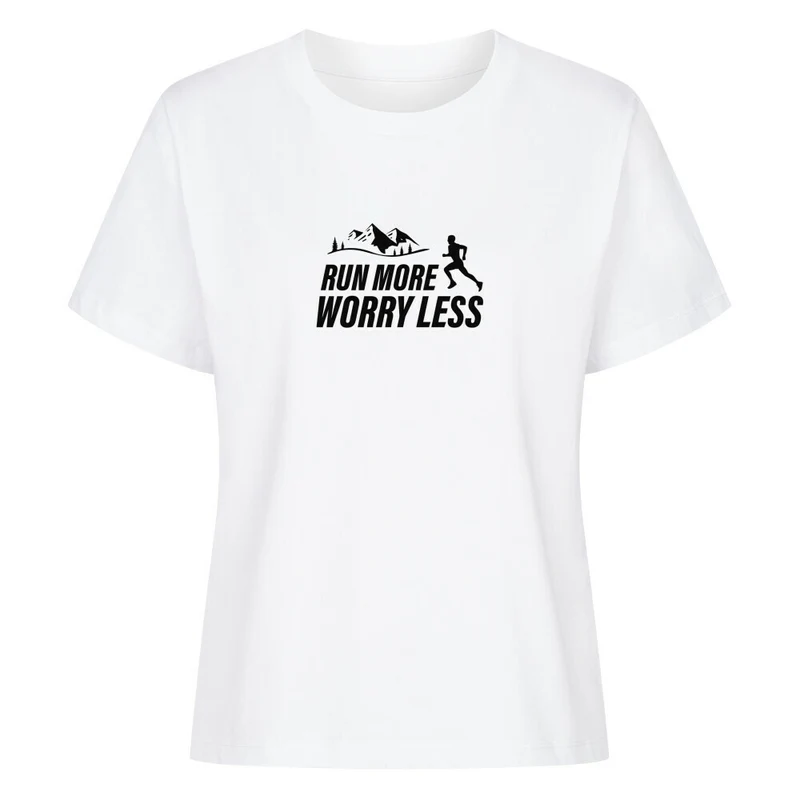Run more worry less - Bio Premium T-Shirt Frauen