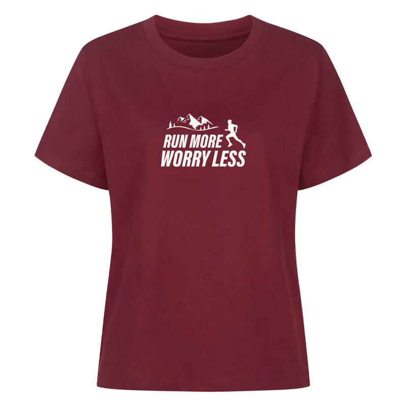 Run more worry less - Bio Premium T-Shirt Frauen