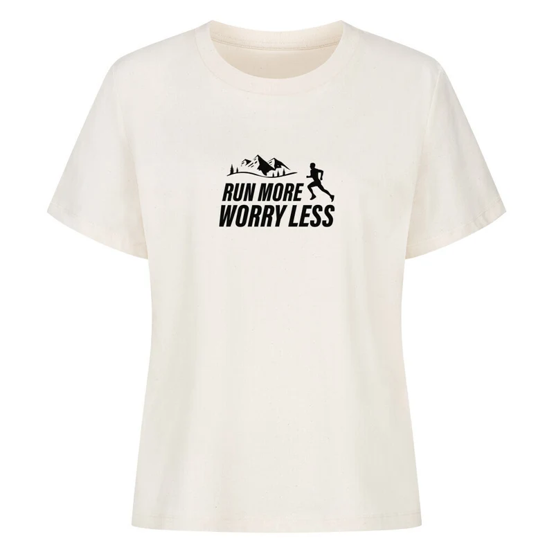 Run more worry less - Bio Premium T-Shirt Frauen