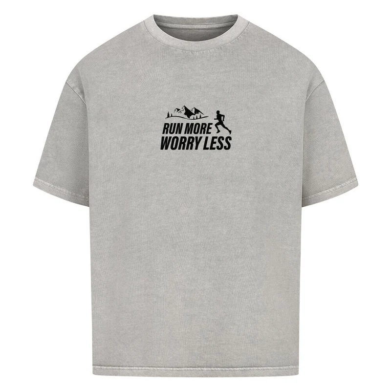 Run more worry less - Bio Premium Oversized Shirt