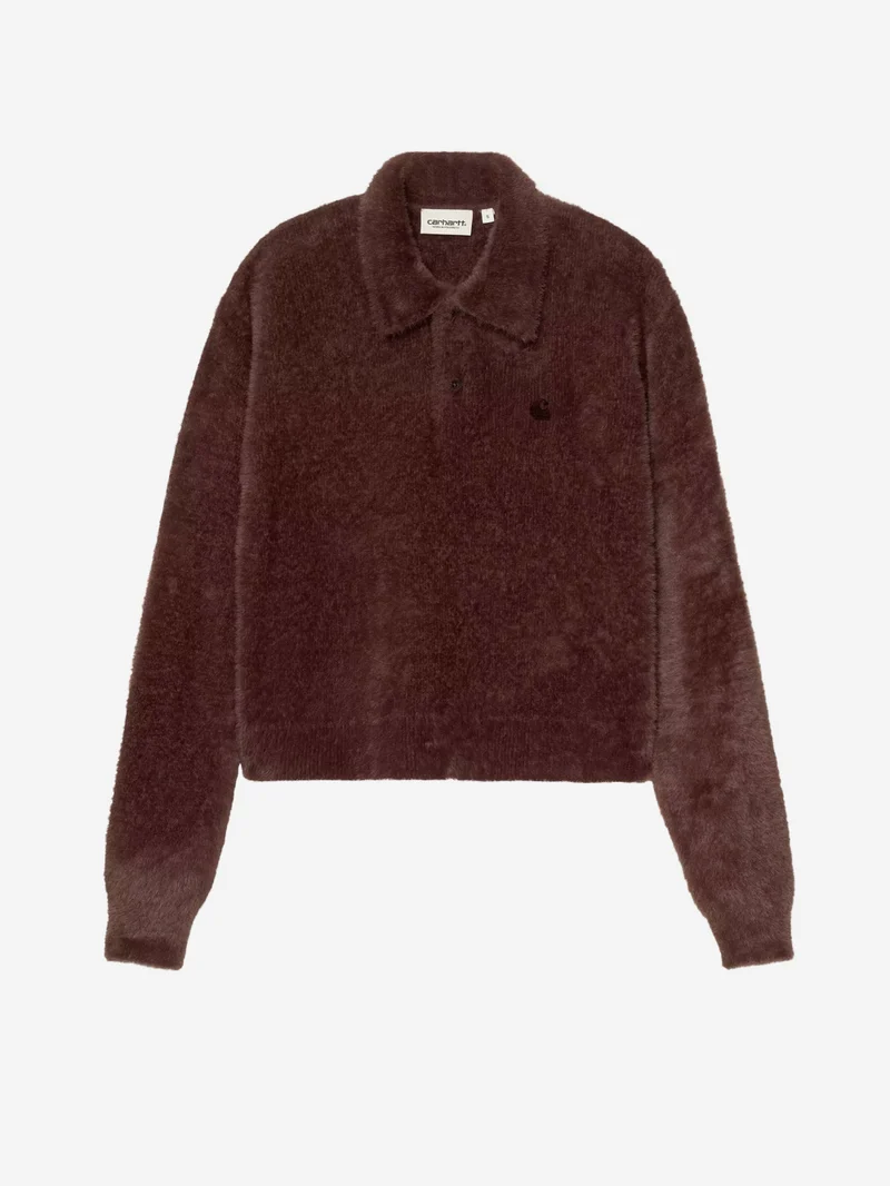 W' Maglia Polo Maine a maniche lunghe marrone