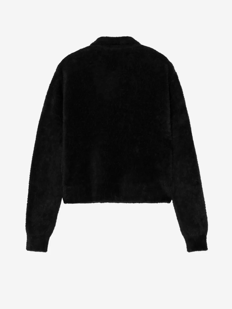 W' Maglia Polo Maine a maniche lunghe nera