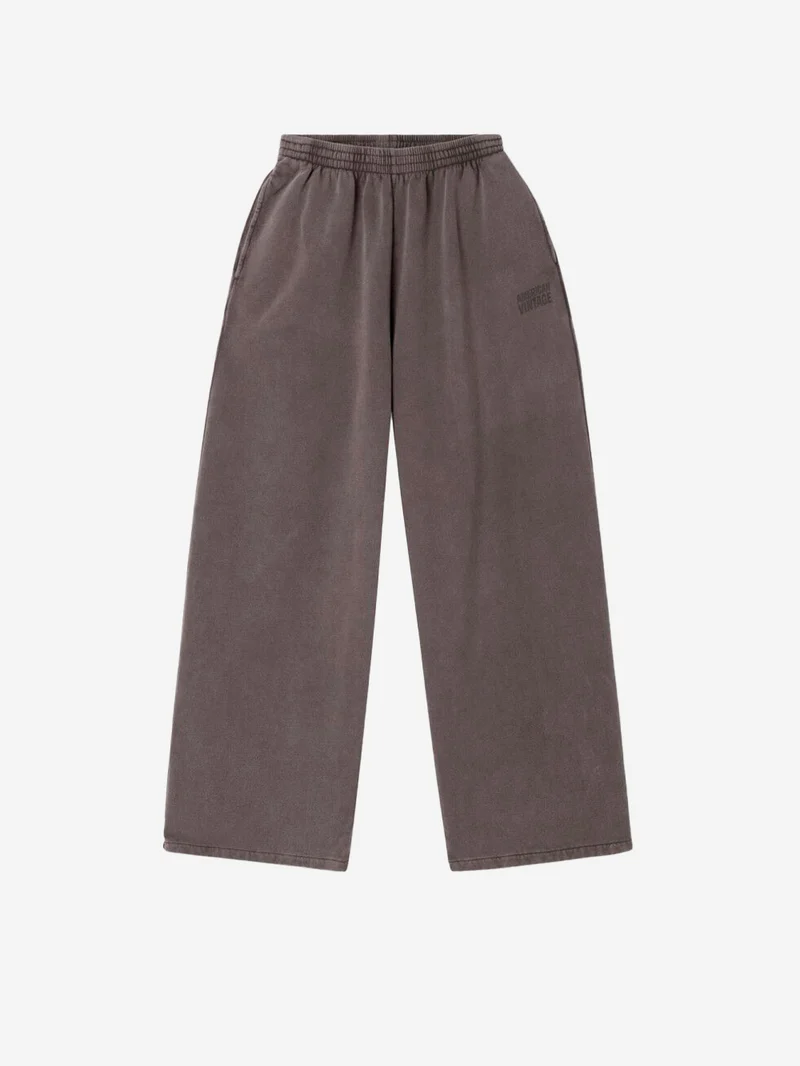Pantaloni jogger grigi effetto slavato