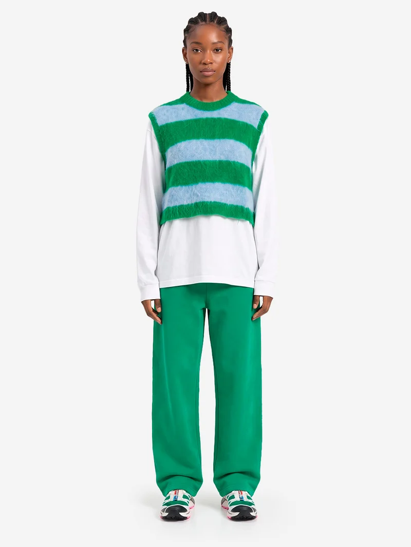 Pantaloni jogger verdi effetto slavato