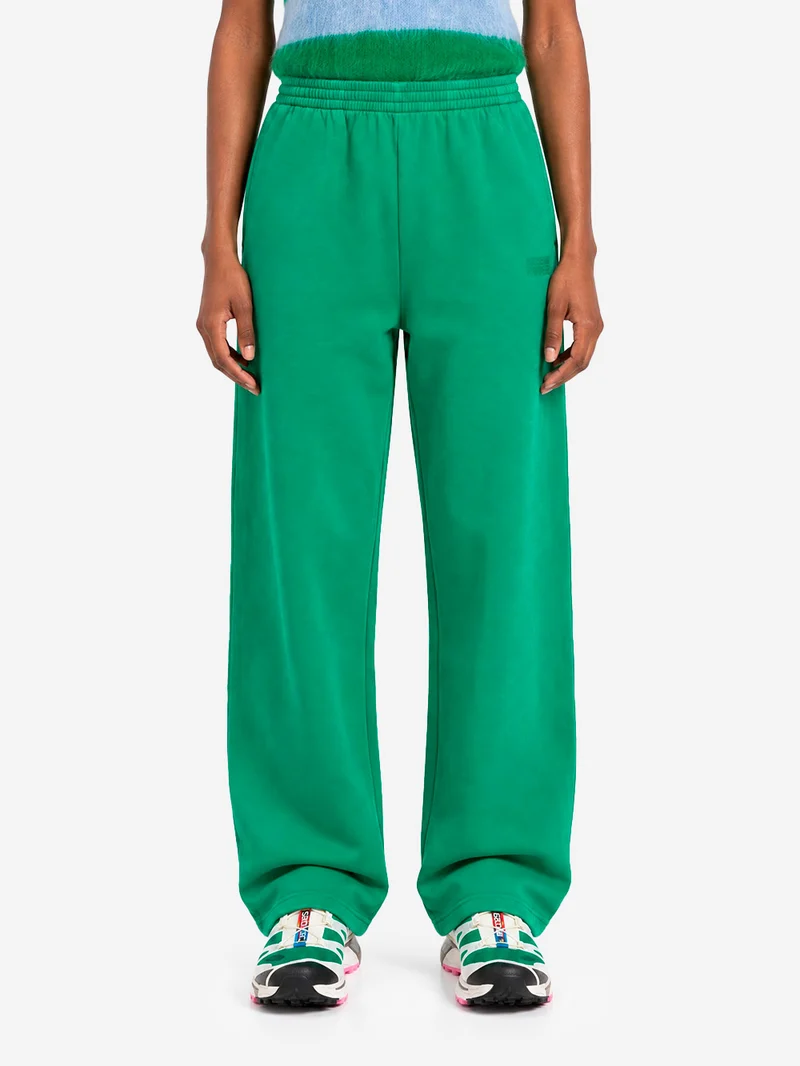 Pantaloni jogger verdi effetto slavato