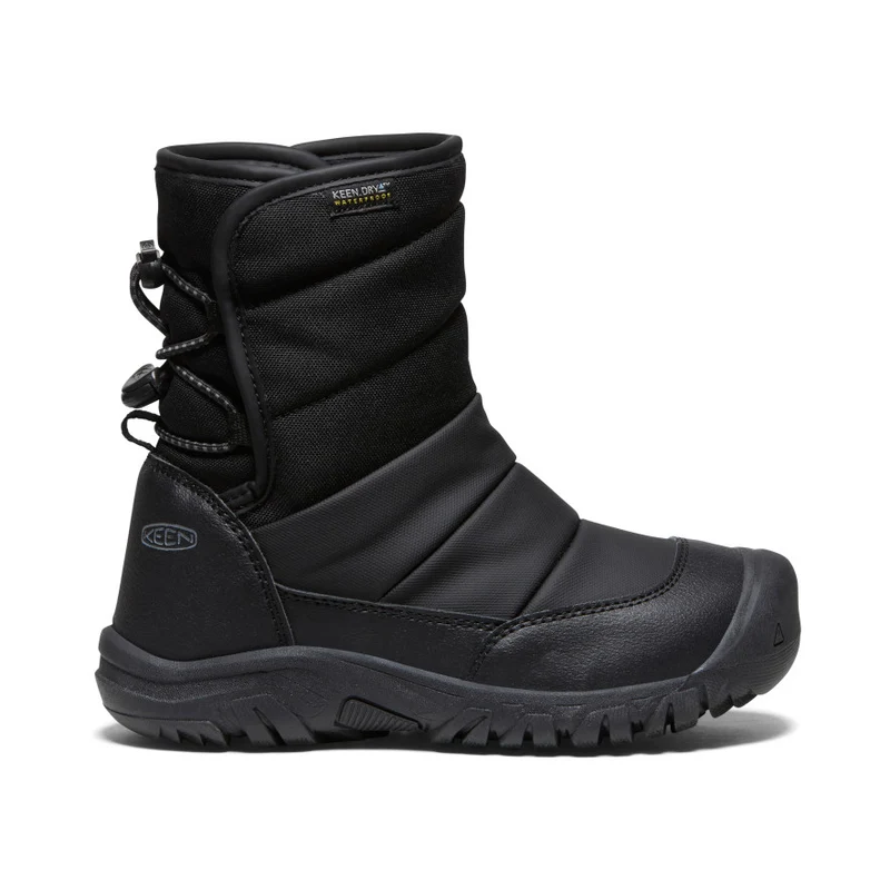 Puffrider Wasserdichte Winterstiefel für große Kids | Black/Steel Grey