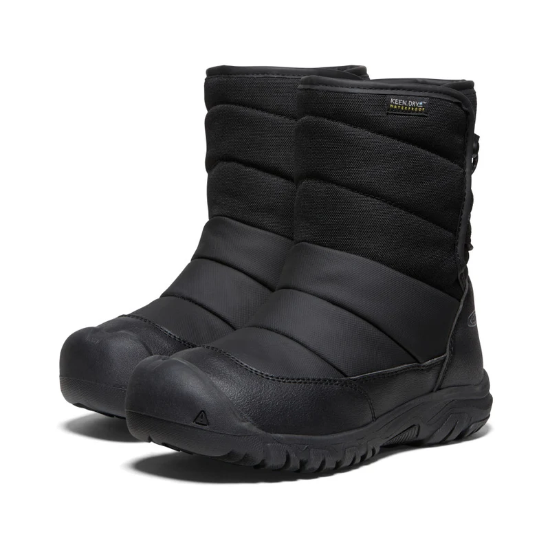 Puffrider Wasserdichte Winterstiefel für große Kids | Black/Steel Grey