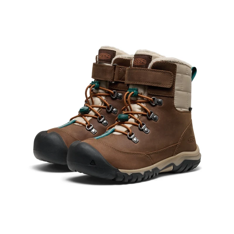 Kanibou Wasserdichte Winterstiefel für große Kids | Dark Earth/Roasted Pecan