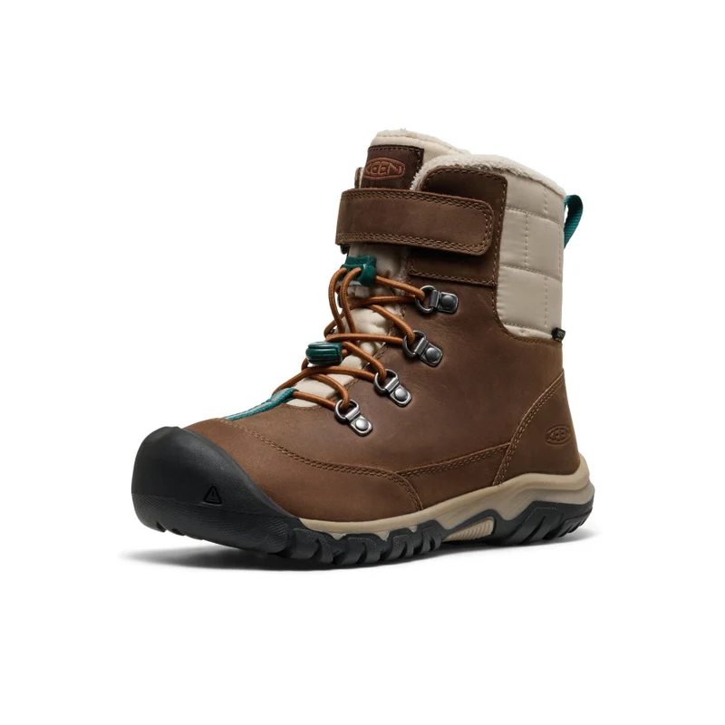 Kanibou Wasserdichte Winterstiefel für große Kids | Dark Earth/Roasted Pecan
