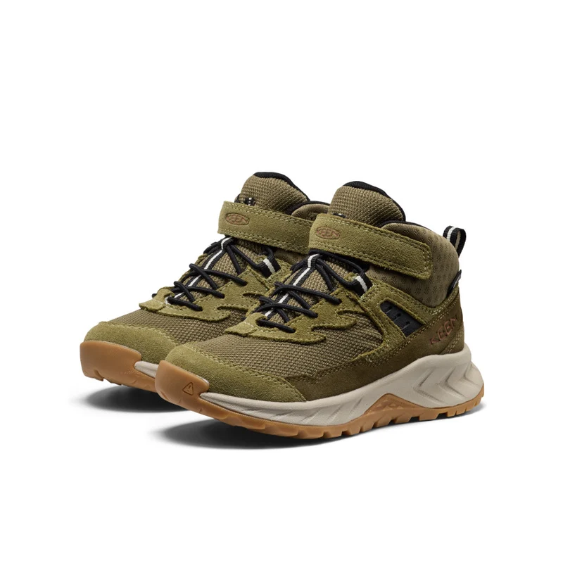 Hightrail Wasserdichte Wanderstiefel für kleine Kids | Dark Olive/Martini Olive