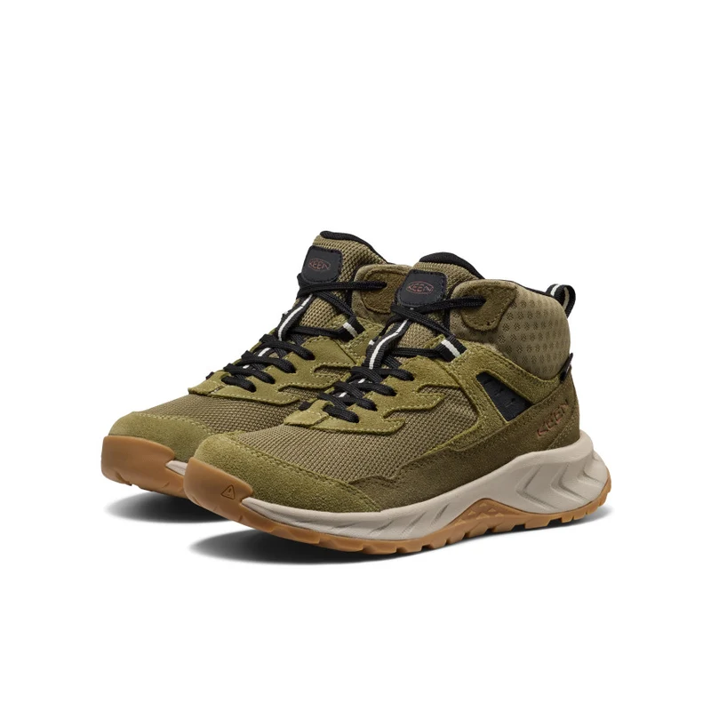 Hightrail Wasserdichte Wanderstiefel für große Kids | Dark Olive/Martini Olive