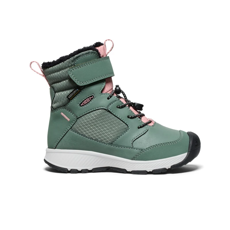 Skua Wasserdichte Winterstiefel für kleine Kids | Dark Forest/Rose Elegance