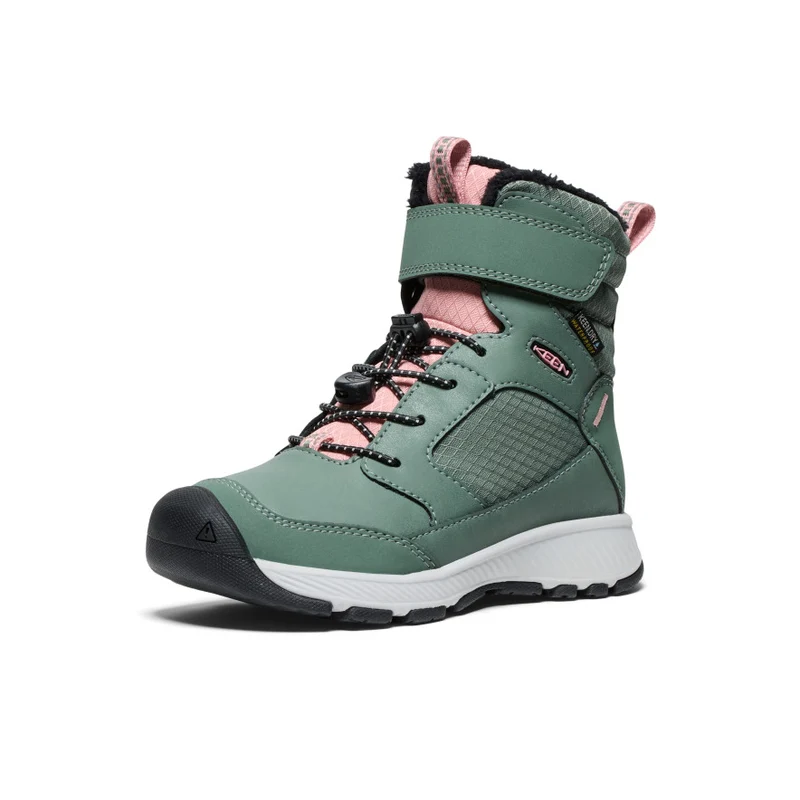 Skua Wasserdichte Winterstiefel für kleine Kids | Dark Forest/Rose Elegance