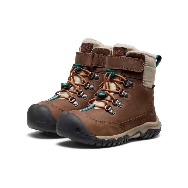 Kanibou Wasserdichte Winterstiefel für kleine Kids | Dark Earth/Roasted Pecan