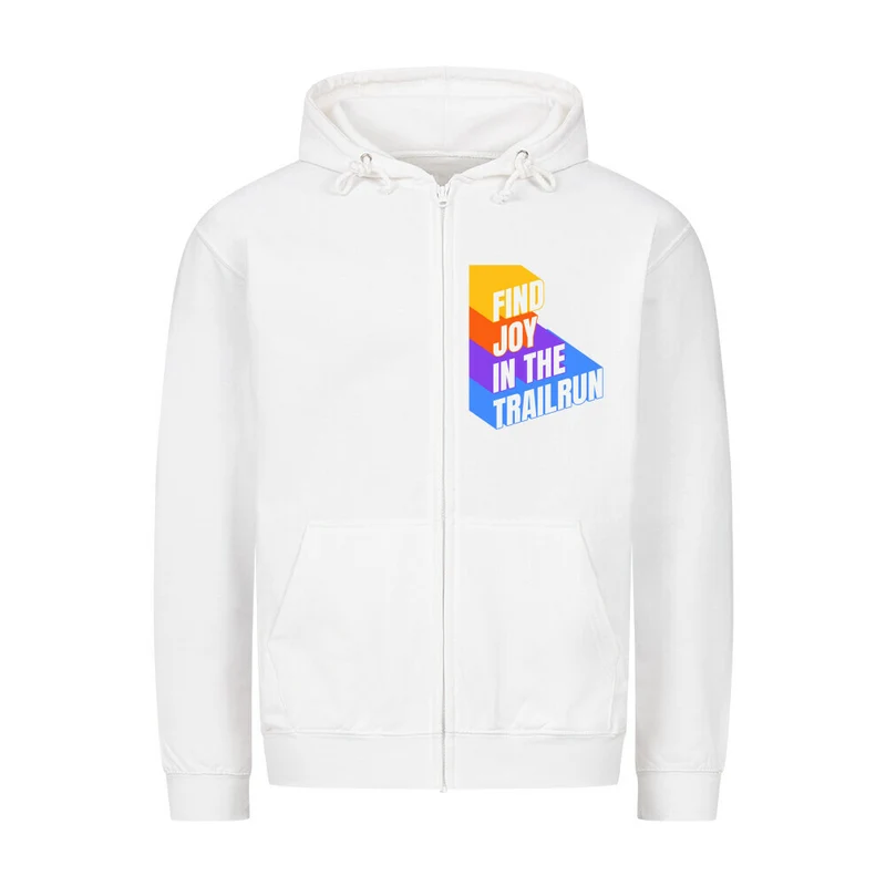 Find Joy in the Trailrun - Bio Premium Zipper Hoodie Unisex