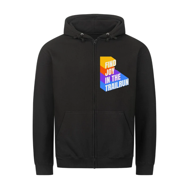 Find Joy in the Trailrun - Bio Premium Zipper Hoodie Unisex