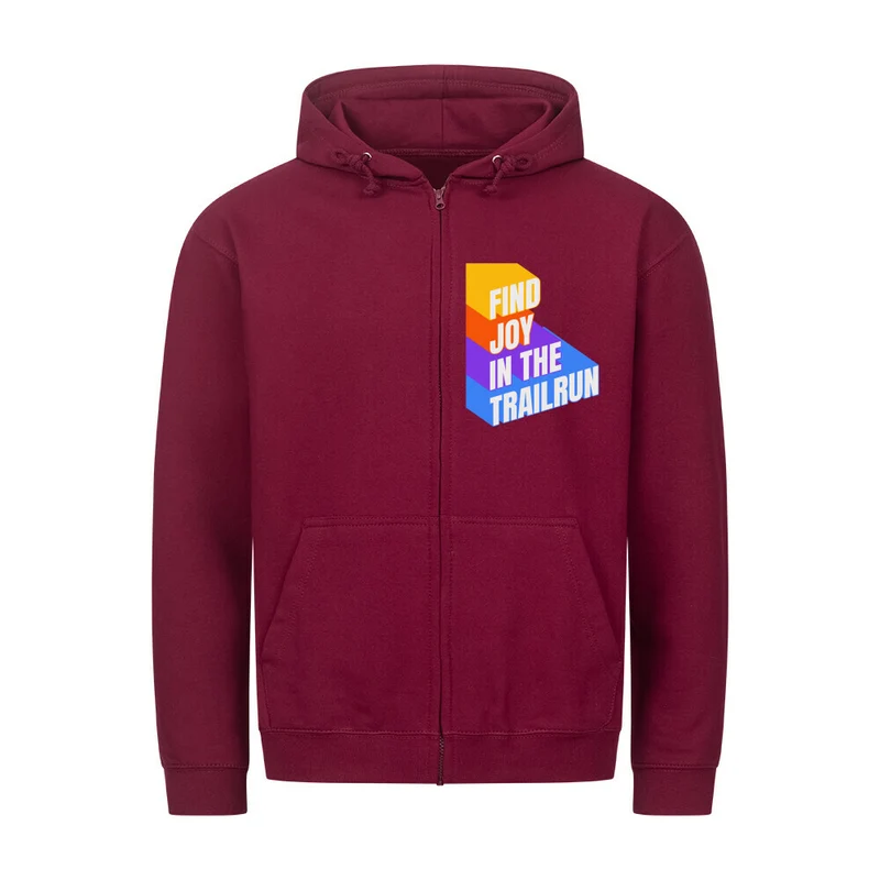 Find Joy in the Trailrun - Bio Premium Zipper Hoodie Unisex