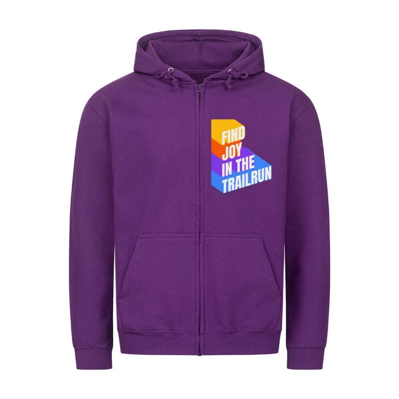 Find Joy in the Trailrun - Bio Premium Zipper Hoodie Unisex