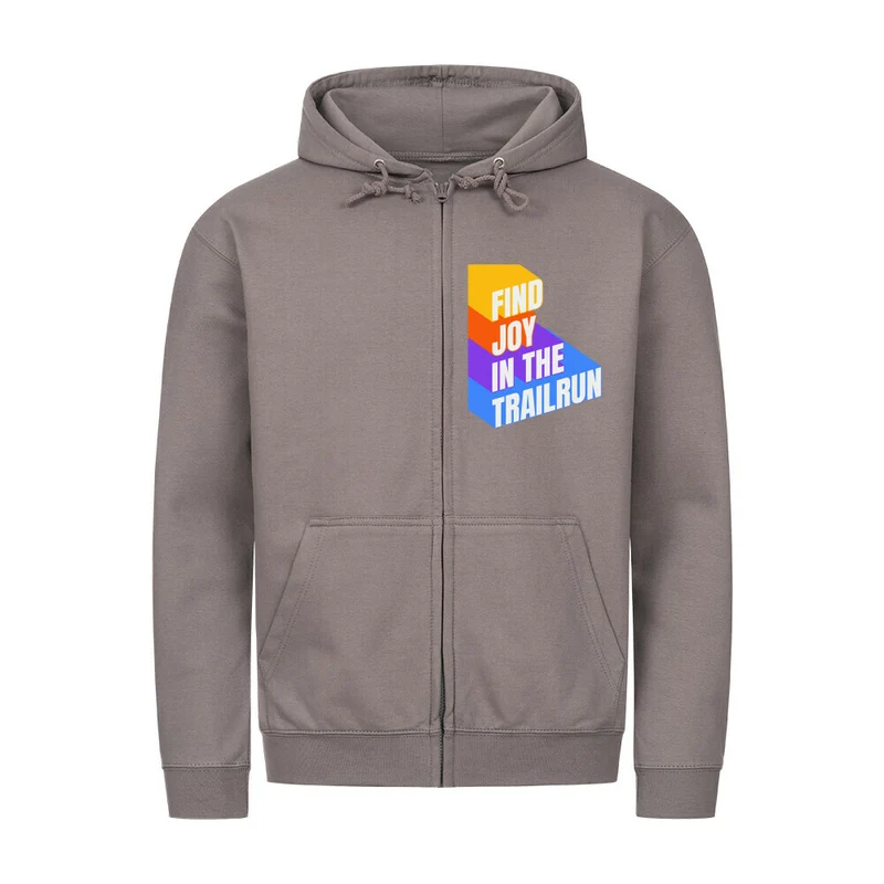 Find Joy in the Trailrun - Bio Premium Zipper Hoodie Unisex