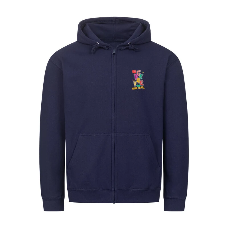 Create Your Trail - Bio Premium Zipper Hoodie Unisex