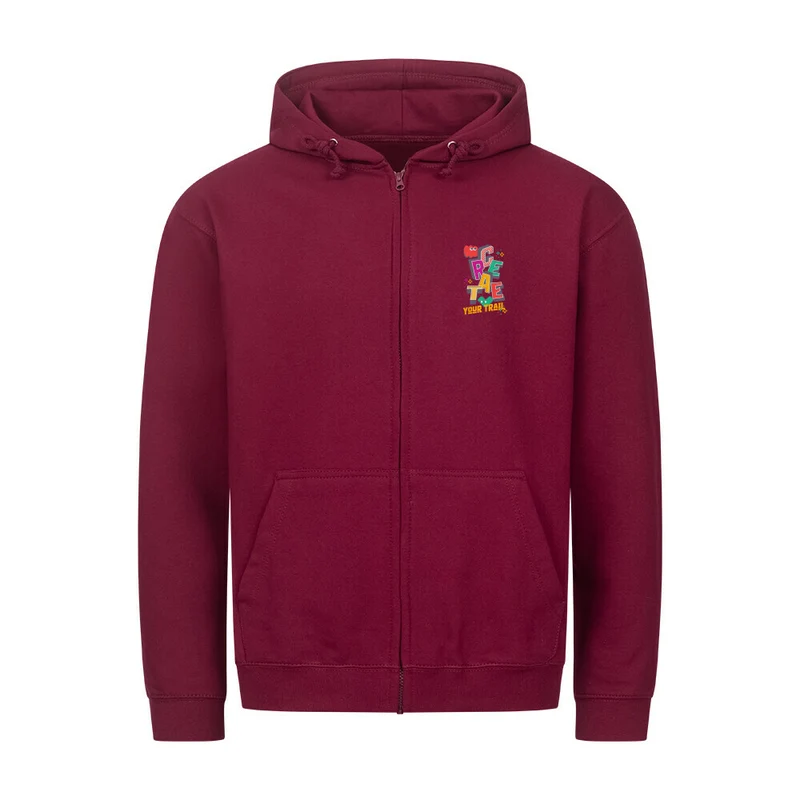 Create Your Trail - Bio Premium Zipper Hoodie Unisex