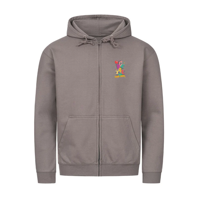 Create Your Trail - Bio Premium Zipper Hoodie Unisex