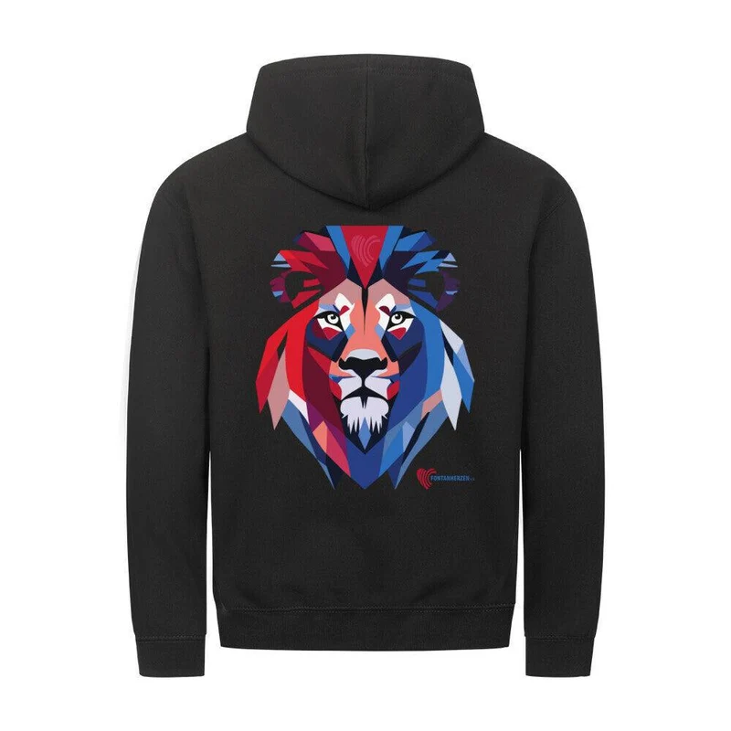 Fontanherzen Löwe - Bio Premium Zipper Hoodie Unisex