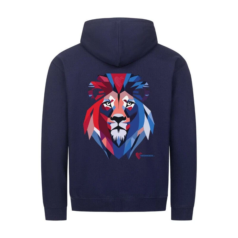 Fontanherzen Löwe - Bio Premium Zipper Hoodie Unisex