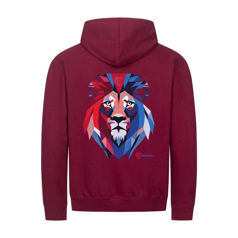 Fontanherzen Löwe - Bio Premium Zipper Hoodie Unisex