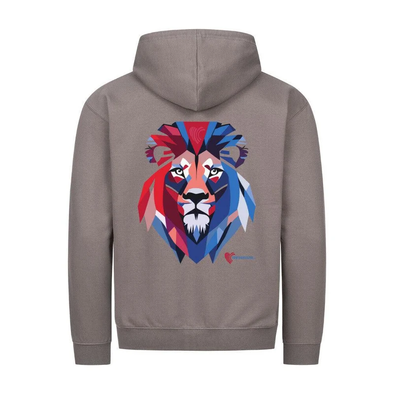 Fontanherzen Löwe - Bio Premium Zipper Hoodie Unisex