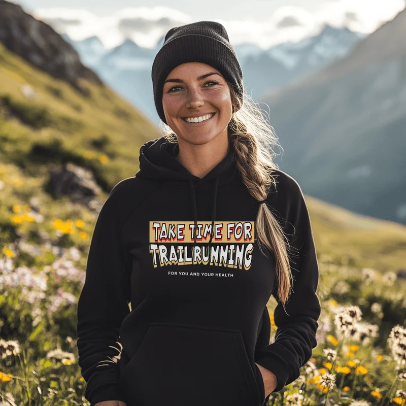 Take Time For Trailrunning - Bio Premium Hoodie