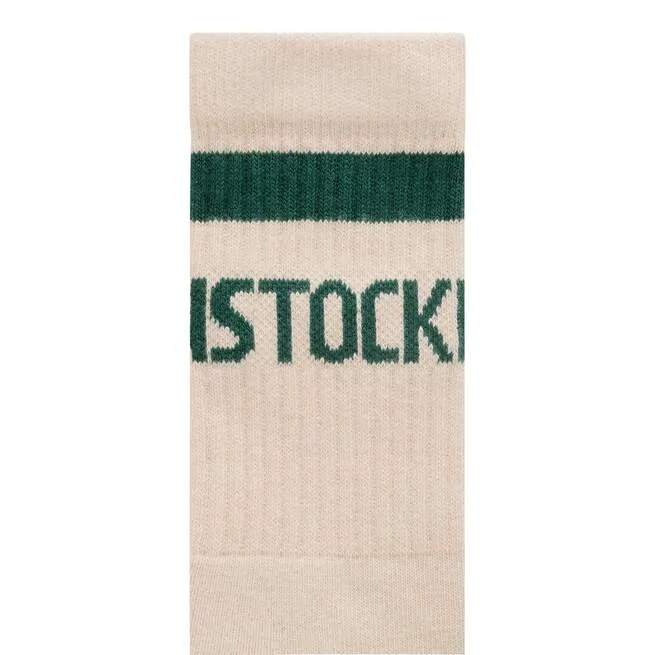 Cotton Crew Stripe oatmeal/dark teal