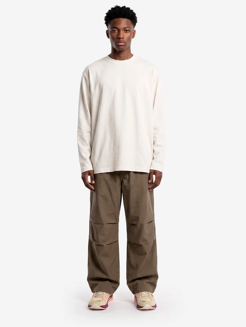 T-shirt bianca a manica lunga relaxed