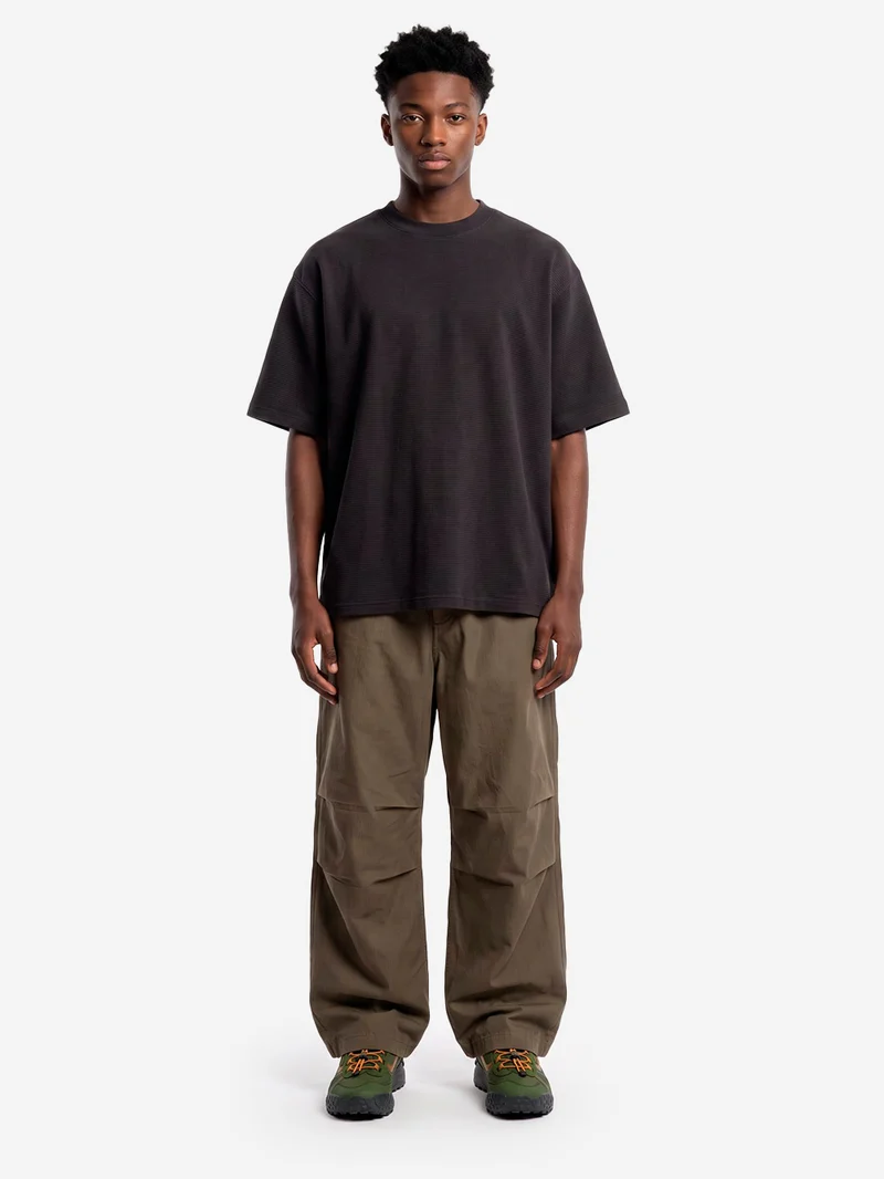 T-shirt oversize nera in cotone pettinato Ottoman