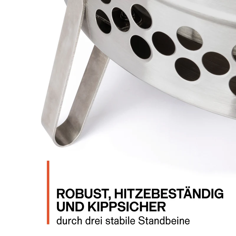 Feuerschale Tyropit Edelstahl + Grillplatte + Abdeckhaube