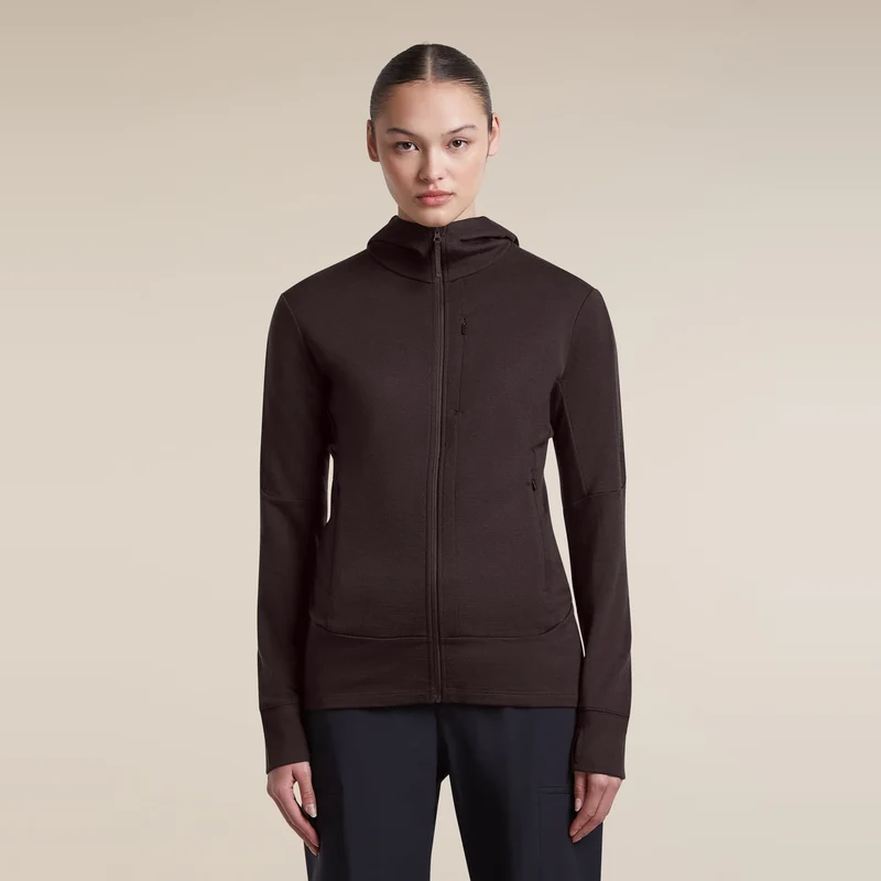 Icebreaker 260 Quantum IV LS Hoody W Bittersweet