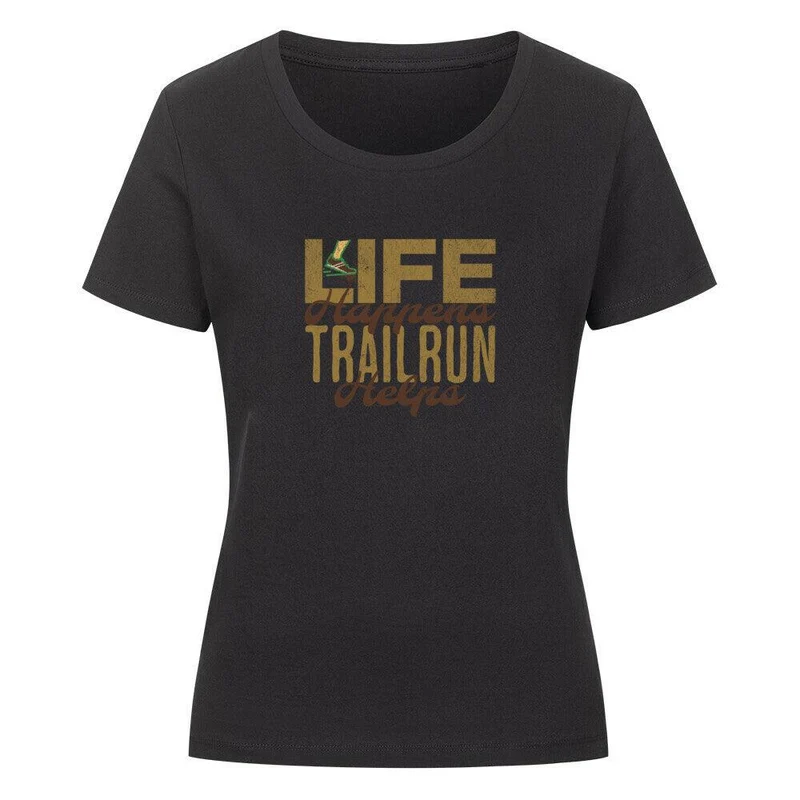 Life Happens Trailrun Helps - Bio Premium T-Shirt Frauen