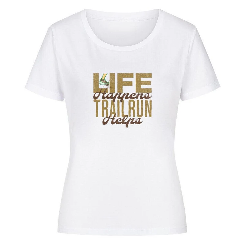 Life Happens Trailrun Helps - Bio Premium T-Shirt Frauen