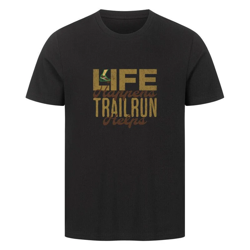 Life Happens Trailrun Helps - Bio Premium T-Shirt