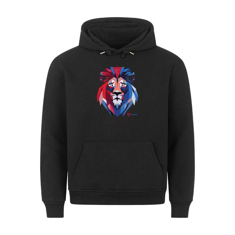 Fontanherzen Löwe mit Logo Rückseite - Bio Premium Hoodie
