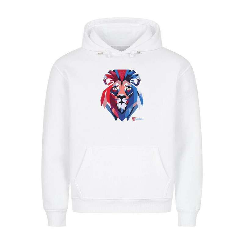 Fontanherzen Löwe mit Logo Rückseite - Bio Premium Hoodie