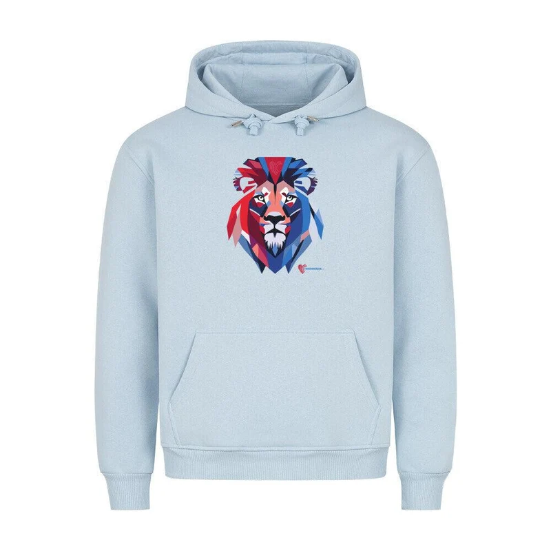 Fontanherzen Löwe mit Logo Rückseite - Bio Premium Hoodie