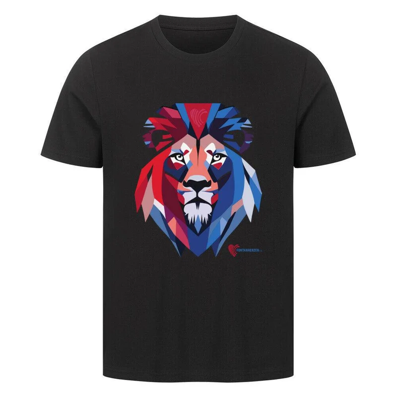 Fontanherzen Löwe mit Logo Rückseite - Bio Premium T-Shirt Herren